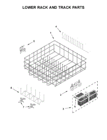 Lower Rack And Track Parts parts for Jenn-Air Dishwasher JDTSS243GX0 from AppliancePartsPros.com