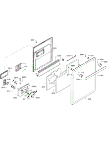 Door Assy parts for Thermador Dishwasher DWHD410HFM/61 from AppliancePartsPros.com