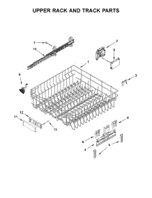 Upper Rack And Track Parts parts for Kitchenaid Dishwasher KDPE234GPS0 from AppliancePartsPros.com