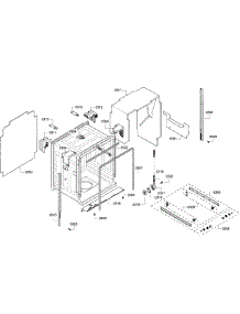 Cabinet parts for Thermador Dishwasher DWHD410HFM/64 from AppliancePartsPros.com