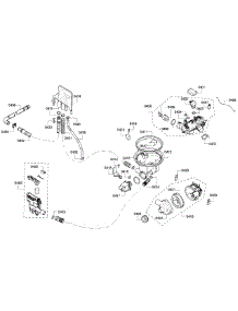 Pump Assy parts for Thermador Dishwasher DWHD410HPR/64 from AppliancePartsPros.com