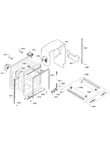 Cabinet parts for Thermador Dishwasher DWHD410HPR/64 from AppliancePartsPros.com