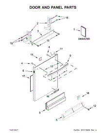 Door And Panel Parts parts for Jenn-Air Dishwasher JDTSS244GS0 from AppliancePartsPros.com