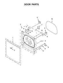 Door Parts parts for Maytag Dryer YMEDB955FW1 from AppliancePartsPros.com