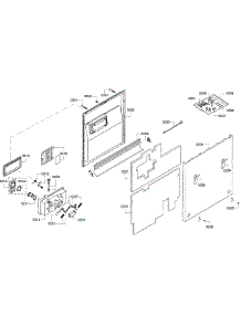 Door Assy parts for Thermador Dishwasher DWHD410HPR/64 from AppliancePartsPros.com
