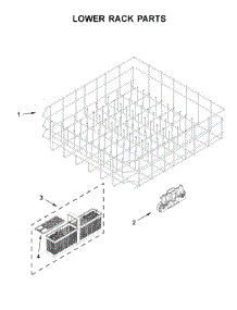 Lower Rack Parts parts for Kitchenaid Dishwasher KDFE104HPS0 from AppliancePartsPros.com