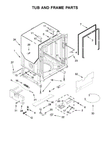 Tub And Frame Parts parts for Jenn-Air Dishwasher JDTSS244GS0 from AppliancePartsPros.com