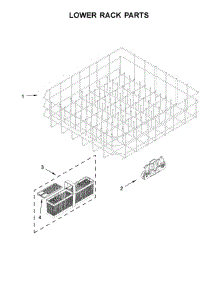 Lower Rack Parts parts for Kitchenaid Dishwasher KDFE104HPS0 from AppliancePartsPros.com