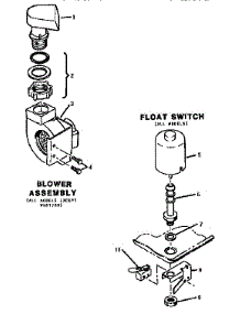 Blower / Float parts for Thermador Dishwasher WKD1700 from AppliancePartsPros.com
