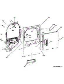 Front Panel & Door parts for Hot Point Dryer HTDX100GD5WW from AppliancePartsPros.com