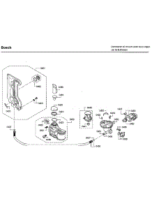 Pump parts for Bosch Dishwasher SPE68U55UC/37 from AppliancePartsPros.com