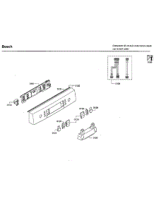 Control Panel parts for Bosch Dishwasher SPE68U55UC/37 from AppliancePartsPros.com