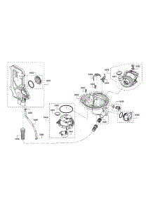Water Inlet / Sump / Heat Pump parts for Bosch Dishwasher SHE863WF6N/01 from AppliancePartsPros.com