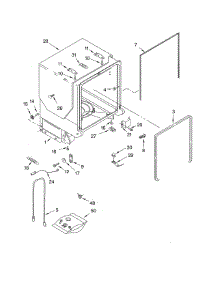 Tub & Frame parts for Kitchenaid Dishwasher KUDL02FRSS1 from AppliancePartsPros.com