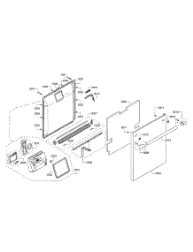 Door / Dispenser parts for Thermador Dishwasher DWHD440MFP/02 from AppliancePartsPros.com