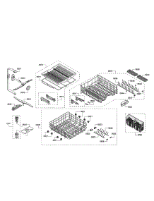 Racks / Spray Arm parts for Bosch Dishwasher SHE863WF6N/01 from AppliancePartsPros.com