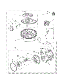 Pump & Motor parts for Kitchenaid Dishwasher KUDL02FRSS1 from AppliancePartsPros.com