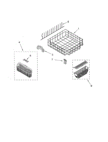 Lower Rack parts for Kitchenaid Dishwasher KUDL02FRSS1 from AppliancePartsPros.com