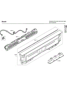 Control Panel parts for Bosch Dishwasher SHE878WD5N/01 from AppliancePartsPros.com