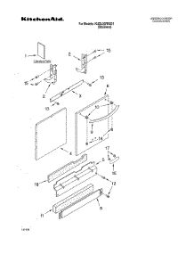 Door & Panel parts for Kitchenaid Dishwasher KUDL02FRSS1 from AppliancePartsPros.com