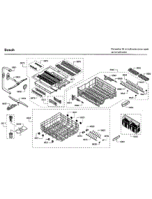 Baskets parts for Bosch Dishwasher SHE878WD5N/01 from AppliancePartsPros.com