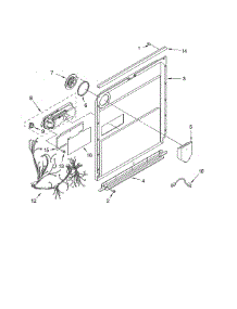 Door & Latch parts for Kitchenaid Dishwasher KUDL02FRSS1 from AppliancePartsPros.com