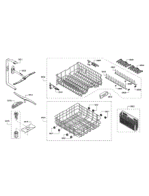 Dish Racks / Spray Arm parts for Thermador Dishwasher DWHD440MFP/07 from AppliancePartsPros.com