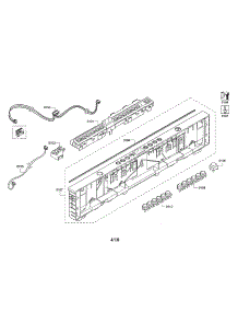 Facia Panel / Controller Unit parts for Thermador Dishwasher DWHD440MFP/07 from AppliancePartsPros.com