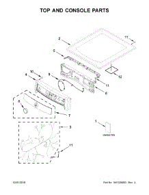 Top And Console Parts parts for Maytag Dryer MGD8200FC1 from AppliancePartsPros.com