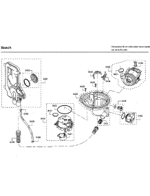 Pump parts for Bosch Dishwasher SHE878WD6N/01 from AppliancePartsPros.com