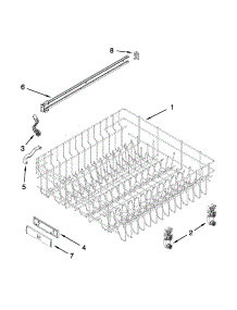 Upper Rack And Track Parts parts for Jenn-Air Dishwasher JDB8000AWS2 from AppliancePartsPros.com