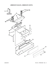 Door Panel Parts parts for Jenn-Air Dishwasher JDB8500AWF2 from AppliancePartsPros.com