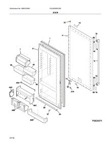 Door parts for Electrolux Refrigerator E32AR85PQSD from AppliancePartsPros.com