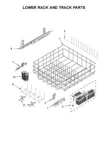 Lower Rack And Track Parts parts for Kitchenaid Dishwasher KDTM704EBS2 from AppliancePartsPros.com
