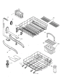 Racks parts for Bosch Dishwasher SHU3302UC/06 from AppliancePartsPros.com