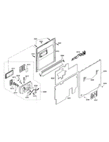 Door Assy parts for Thermador Dishwasher DWHD64EF46 from AppliancePartsPros.com