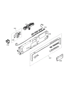 Control Panel parts for Thermador Dishwasher DWHD64EF46 from AppliancePartsPros.com