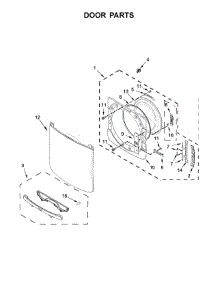 Door Parts parts for Maytag Dryer MED8200FC2 from AppliancePartsPros.com