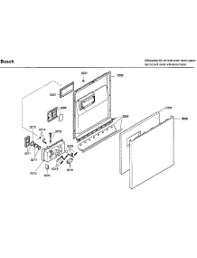Door parts for Bosch Dishwasher SHU3302UC/14 from AppliancePartsPros.com
