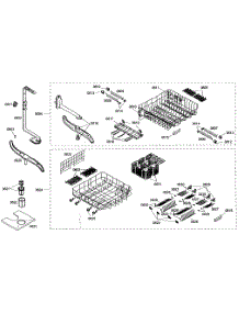 Racks parts for Thermador Dishwasher DWHD64EF46 from AppliancePartsPros.com