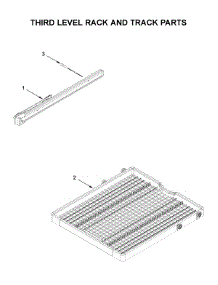 Third Level Rack And Track Parts parts for Kitchenaid Dishwasher KDTM704EBS3 from AppliancePartsPros.com