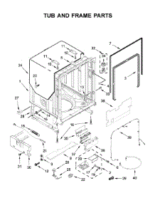 Tub And Frame Parts parts for Kitchenaid Dishwasher KDTM704EBS3 from AppliancePartsPros.com