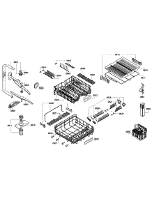 Baskets parts for Thermador Dishwasher DWHD650GFP/18 from AppliancePartsPros.com