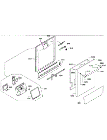 Door Assy parts for Thermador Dishwasher DWHD650GFP/18 from AppliancePartsPros.com