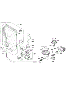 Pump parts for Thermador Dishwasher DWHD650GFP/18 from AppliancePartsPros.com