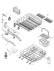 Racks parts for Bosch Dishwasher SHU3306UC/06 from AppliancePartsPros.com