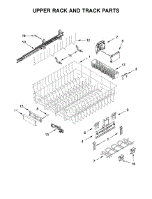 Upper Rack And Track Parts parts for Kitchenaid Dishwasher KDTM704ESS2 from AppliancePartsPros.com