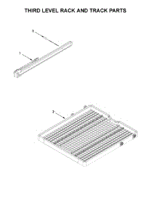 Third Level Rack And Track Parts parts for Kitchenaid Dishwasher KDTM704ESS2 from AppliancePartsPros.com