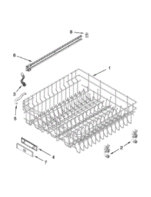Upper Rack And Track Parts parts for Jenn-Air Dishwasher JDB8000AWB3 from AppliancePartsPros.com