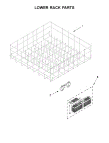 Lower Rack Parts parts for Kitchenaid Dishwasher KDTE234GPS0 from AppliancePartsPros.com